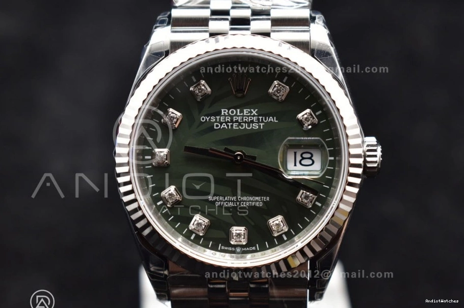 573 DateJust On VSF Steel Dial Diamond VS Timeless Jubilee Edition 904L Bracelet 1:1 SS 126234 Best 36 Green 0925
